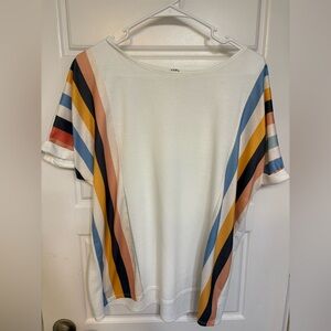 BiBi Multicolor Striped Short Sleeve Tee